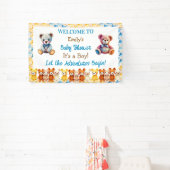 Let the Adventures Begin | Boy's Baby Shower Spandoek (Insitu)
