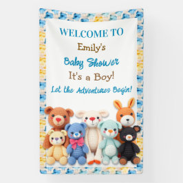 Let the Adventures Begin | Boy's Baby Shower Spandoek