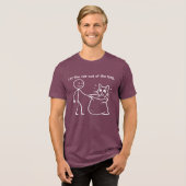 Let the Cat Out of the Bag! Funny Idiom Line Art Tri-Blend Shirt (Voorkant volledig)