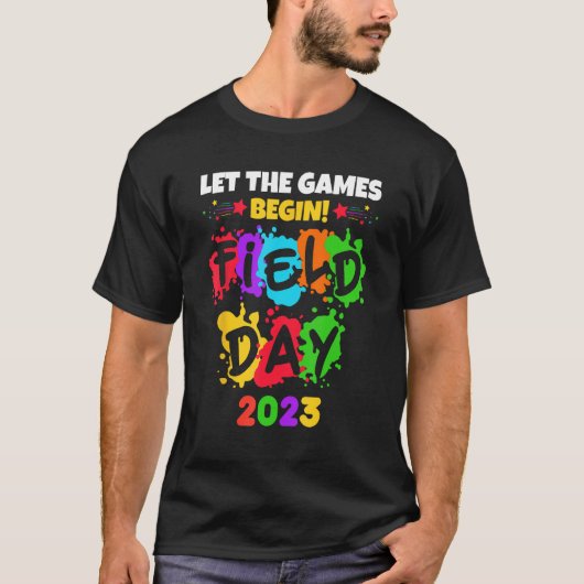 let the games begin field day 2023 kids boys girls t-shirt (Voorkant)