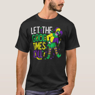 Let The Good Time Roll Bead  Mardi Gras Carnivall  T-shirt