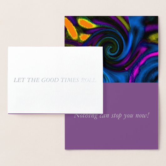 "Let the Good Times Roll" Folie Kaart met envelop (Display)