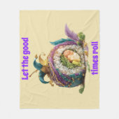 Let The Good Times Roll Mardi Gras  Fleece Deken (Voorkant)