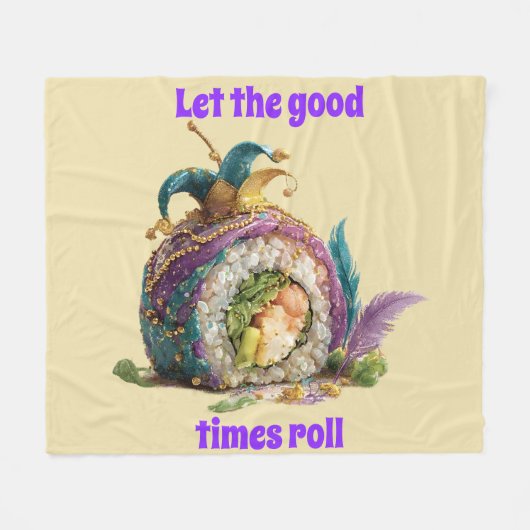 Let The Good Times Roll Mardi Gras  Fleece Deken (Voorkant (Horizontaal))