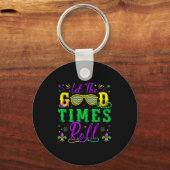 Let The Good Times Roll Mardi Gras New Orleans Men Sleutelhanger (Voorkant)