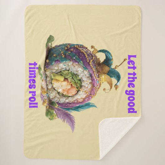 Let The Good Times Roll Mardi Gras Sherpa Deken (Voorkant)