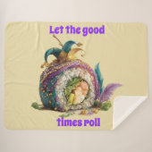 Let The Good Times Roll Mardi Gras Sherpa Deken (Voorkant (horizontaal))