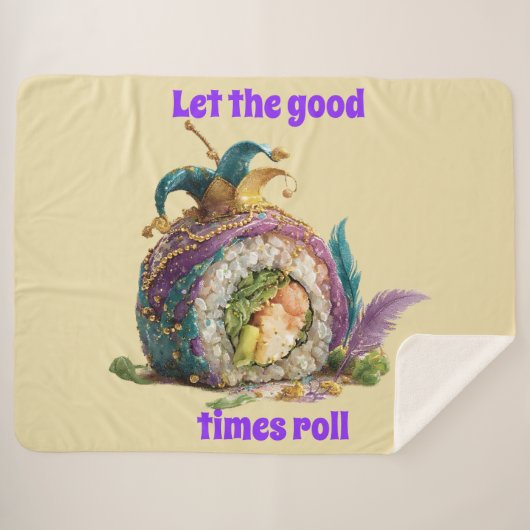 Let The Good Times Roll Mardi Gras Sherpa Deken (Voorkant (horizontaal))