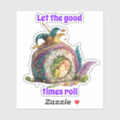 Let The Good Times Roll Mardi Gras Sticker (Vel)