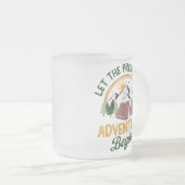 Let The Preschool Adventure Begin Camping Back To  Matglas Koffiemok (Voorkant rechts)