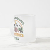 Let The Preschool Adventure Begin Camping Back To  Matglas Koffiemok (Voorkant links)