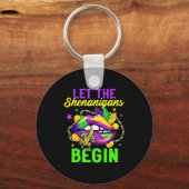 Let The Shenanigans Begin For Kids Womens Mens Mar Sleutelhanger (Voorkant)