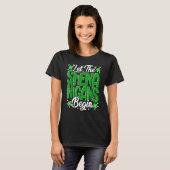 Let The Shenanigans Begin Funny Clover St Patricks T-shirt (Voorkant volledig)