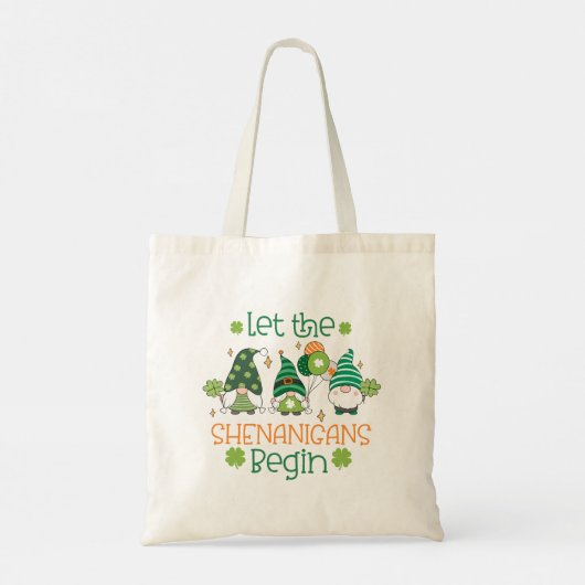 Let the Shenanigans Begin Gnome St. Patrick’s Day Tote Bag (Achterkant)