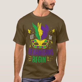 Let The Shenanigans Begin Jester Funny Mardi Gras T-shirt
