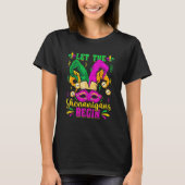 Let The Shenanigans Begin Jester Mardi Gras Carniv T-shirt (Voorkant)