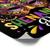 Let The Shenanigans Begin Mardi Gras Beads Mask Fe Poster (Hoek)