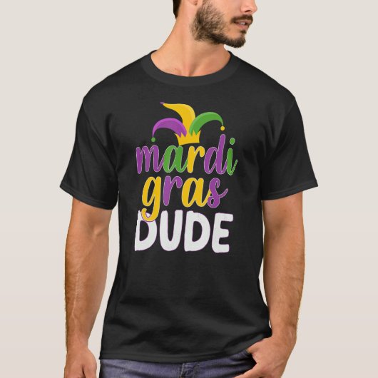 Let The Shenanigans begin Mardi Gras dude T-shirt (Voorkant)