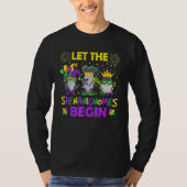 Let The Shenanigans Begin Mardi Gras Gnomes Kids M T-shirt (Voorkant)