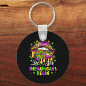 Let The Shenanigans Begin Mardi Gras Lips Girl Wom Sleutelhanger (Voorkant)