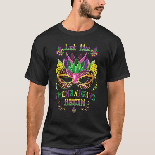 Let The Shenanigans Begin Mardi Gras Unicorn Kids  T-shirt (Voorkant)