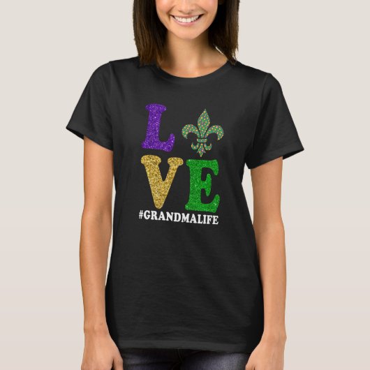 Let The Shenanigans begin Mardi Gras y'all grandma T-shirt (Voorkant)