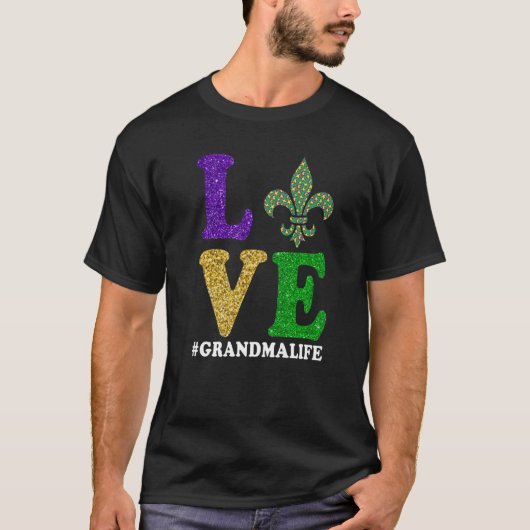 Let The Shenanigans begin Mardi Gras y'all grandma T-shirt (Voorkant)