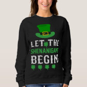 Let the Shenanigans Begin Shamrock Hat Trui (Voorkant)