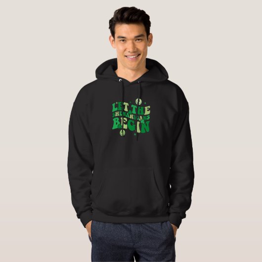 Let The Shenanigans Begin Shamrock St Patrick's Da Hoodie (Voorkant volledig)