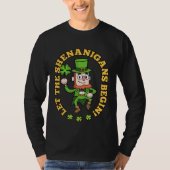 Let The Shenanigans Begin Shamrock St Patricks Day T-shirt (Voorkant)