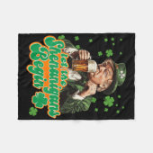 Let The Shenanigans Begin St Patrick's Day Shamroc Fleece Deken (Voorkant (Horizontaal))