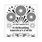 Let the Sparks Fly America's 250th Celebration Art Rubberstempel (Afrduk)
