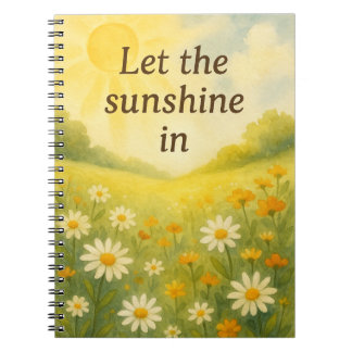 Let the Sunshine In – Daisy FSpiral Foto Notitiebo Notitieboek