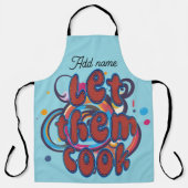 Let Them Cook Personalized Kitchen Schort (Voorkant)