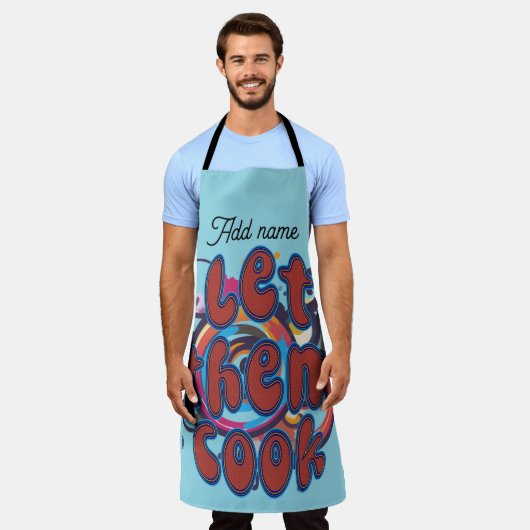 Let Them Cook Personalized Kitchen Schort (Gedragen)