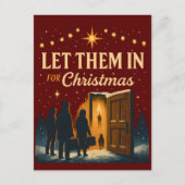 Let Them In for Christmas Design Feestdagenkaart (Voorkant)