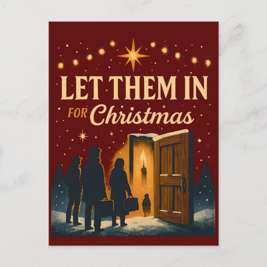 Let Them In for Christmas Design Feestdagenkaart (Voorkant)