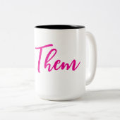 Let Them mug Tweekleurige Koffiemok (Voorkant rechts)