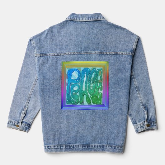 “Let There Be Peace” Denim Jean Jacket (Achterkant)