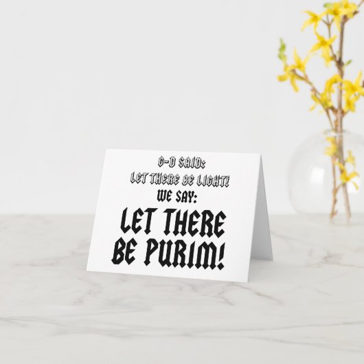 let there be purim kaart (Gele Bloem)