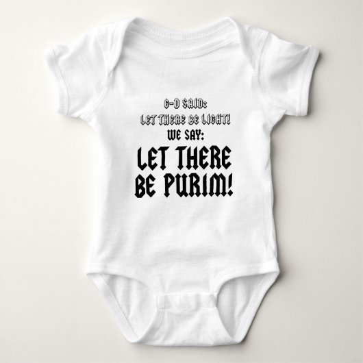 let there be purim romper (Voorkant)