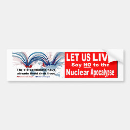 Let us live!  Say NO   to the Nuclear Apocalypse Bumpersticker
