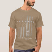 Let Us Reason Together American Flag and Cross Fre T-shirt (Voorkant)