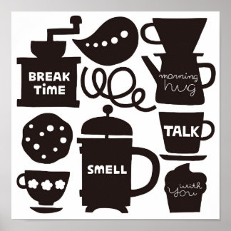 LET VOOR KOFFIE POSTER