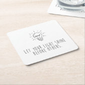 Let You Light Shine Before Others Kartonnen Onderzetters (Schuin)