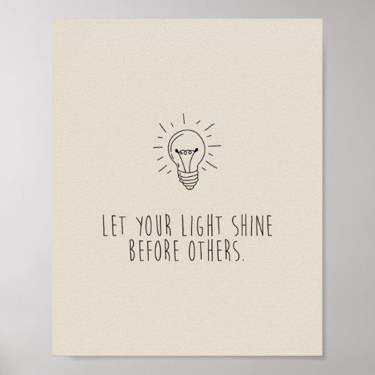 Let You Light Shine Before Others Poster (Voorkant)