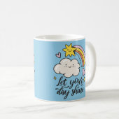 Let Your Day Shine Rainbow Mug – Cute & Uplifting  Koffiemok (Voorkant rechts)