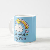 Let Your Day Shine Rainbow Mug – Cute & Uplifting  Koffiemok (Voorkant links)