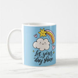 Let Your Day Shine Rainbow Mug – Cute & Uplifting  Koffiemok