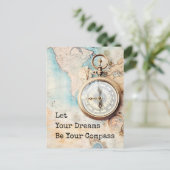 Let Your Dreams Be Your Compass Briefkaart (Staand voorkant)